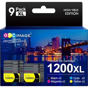 خرطوشة حبر بديلة متوافقة مع صورة GPC لـ 1200XL للاستخدام مع صينية الطابعة MAXIFY MB2720 MB2320 MB2700 MB2120 MB2020 MB2350 (أسود، سماوي، أرجواني، أصفر)
