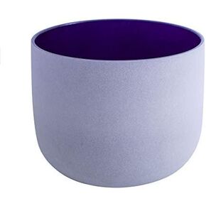 432Hz Perfect Pitch A Note 3rd Eye Chakra Indigo Colored Frosted Quartz Crystal Singing Bowl 8 inch mallet & o-ring included