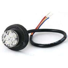 Abrams SAE Class-1 Impact 6 (White/White) 18W - 6 LED Emergency Vehicle Truck LED Hideaway Surface Mount Strobe Warning Light