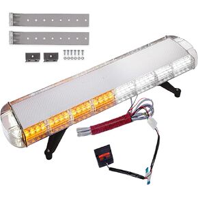 Happybuy 42 "LED ستروب ضوء بار 80 العنبر الأبيض LED تحذير خطر منارة الطوارئ ضوء بار منخفض المستوى إنفاذ القانون خطر وامض لسحب شاحنة مركبة عالمية in Kuwait