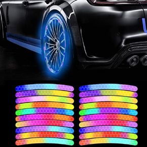 160PCS Rainbow Dots Strong Reflective Stickers High Intensity Night Visibility Adhesive Safety Sign Reflective Tape Stickers for Vehicle Motorcycle Bicycle Helmet Truck Bumper Stickers