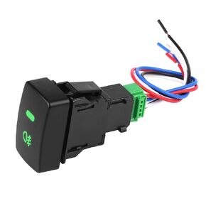 Fog Light Button Switch，Switch Connecting Line 5 Pin Black Plastic Car Push Button Fog Light Switch for Honda Civic Accord CRV