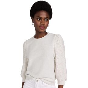 Splendid Women's Evelyn Terry Long Sleeve Pullover Sweatshirt