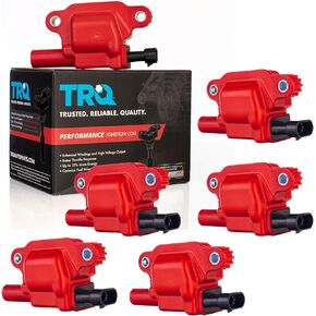 مجموعة أدوات مربعة الشكل لملف الإشعال عالية الأداء من TRQ مكونة من 6 قطع لموديلات 2014-2018 Chevy Silverado 1500/2014-2018 GMC Sierra 1500 V6 4.3L فقط