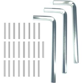 Spring Hinge Tension Pin Replacement Kit.25pcs Stainless Steel Shelf Pins and 3pcs Hex Wrenches,Metal Dowel Pegs Shelf Support Pins Kit for Self Closing Door Hinges Garage Door Closer Hinge