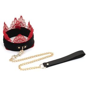 Leather Choker Collar Black Lace Chokers Set for Men Women Girls
