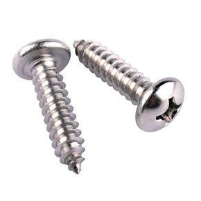 #14 x 3/4" Wood Screw Pan Head Sheet Metal Screws, Phillips Drive Self Tapping Screw,304 Stainless Steel 18-8, Full Thread, Quantity 20