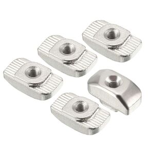 uxcell Sliding T Slot Nuts, M3 Half Round Roll in T-Nut for 3030 Series Aluminum Extrusion Profile, Carbon Steel Nickel-Plated, Pack of 10