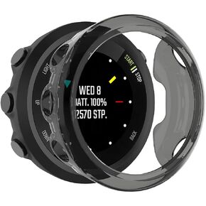 MOTONG for Garmin Forerunner 45 Transparent TPU Protective Case - TPU Protective Case Cover Shell for Garmin Forerunner 45 (TPU Black)