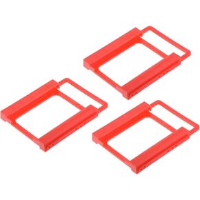 MECCANIXITY 3 Pack SSD Hard Drive Bracket 2.5" to 3.5" Drive Bays Plastic Mounting Bracket Adapter Cooling for Laptop, PC, Desktop Computer Red