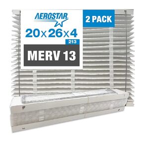 Aerostar MERV 13 Collapsible Replacement Filter for Aprilaire 213, (Pack of 2)
