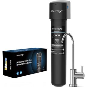 Waterdrop 15UB Under Sink Water Filter, Under Sink Water Filtration System for 2 Years, NSF/ANSI 42 Certified, Reduces PFAS, PFOA/PFOS, Lead, Under Sink Water Filter with Faucet, 16K Gallons