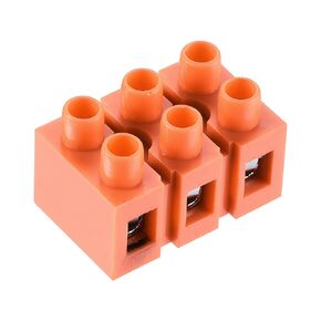 MECCANIXITY Terminal Block 600 Volts 36 Amps Dual Row 3 Positions Screw Terminal Electric Barrier Strip 4 Pcs