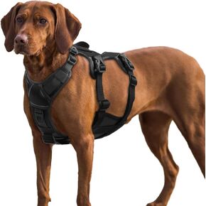 AUROTH Escape Proof Dog Harness - No Pull with Lift Handle, Soft Padded Reflective Adjustable Vest, Large for Walking, Hiking, Training