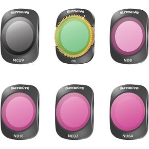ND Filters Set for Pocket 3, 6 Pack-MCUV CPL ND8 ND16 ND32 ND64 Magnetic Lens Filter for DJI Osmo Pocket 3 Creator Combo Camera Accessories