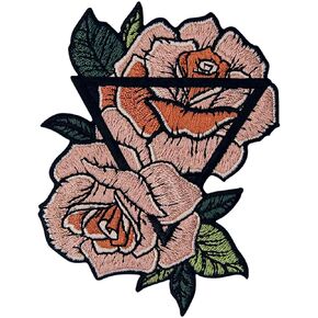 The Rose Patch Embroidered Applique Badge Iron On Sew On Emblem