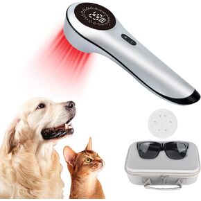 Cold Laser Therapy for Pet Animals Vet Muscle & Joint Pain Relief Wound Healing Care，Reduces Inflammation，Near Infrared Light Therapy Device for Dogs Cats Horses with Upgrade Magneti Cover