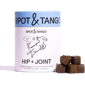 Spot & Tango Hip + Joint Supplement for Dogs | Vet-Approved For Mobility and Arthritis Support | Glucosamine, Chondroitin, Green Lipped Mussel, MSM | Flavor from Real Peanut Butter & Bananas, 56 Count