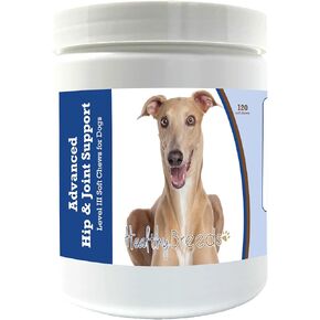 Healthy Breeds Italian Greyhound Advanced Hip & Joint Support Level III Soft Chews for Dogs - Promotes an Active, Comfortable Life with Glucosamine, Chondroitin & Green Lipped Mussel- 120 Count