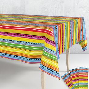 KatchOn, Cinco De Mayo Table Cloths - Xtralarge, 108x54 Inch, Pack of 3 | Fiesta Tablecloths for Mexican Party Decorations | Taco Tablecloth, Taco Birthday Party Decorations | Taco Party Decorations