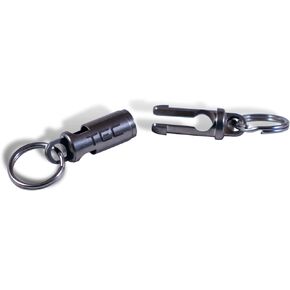 Python-QR Titanium Quick Release Keychain Clip - Detachable Quick Disconnect - No-Fail Design - Car Keys - Gear - Camera Equipment - Everyday Carry - Keychain - Tools