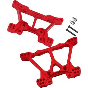 RC Shock Tower Upgrades Part for 1/10 4WD Slash 4x4/Slash VXL 4X4,Stampede 4x4/Stampede VXL 4X4,Alloy Front Rear Shock Tower Set,Replacement of 6838 6839,Green