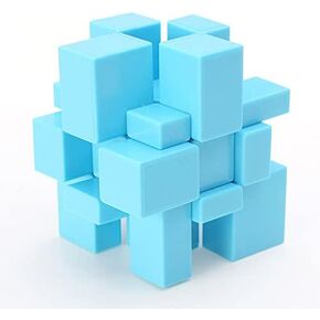 مكعب مرآة 3x3 مكعب سرعة 3x3x3 مكعبات مرآة على شكل لغز شنغ شو مكعب أزرق (أزرق)