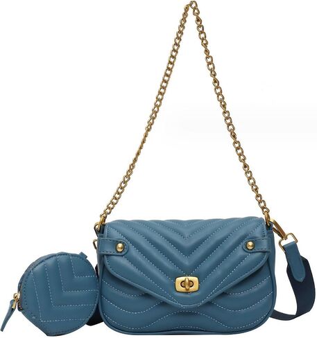 Quilted Crossbody Bags for Women Trendy Shoulder Bag Small Purse Handbag with Coin Purse in Saudi Arabia