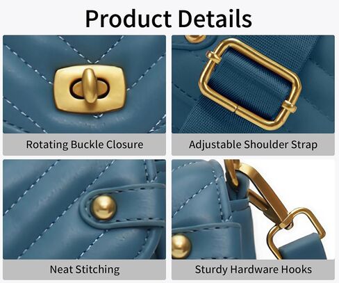 Quilted Crossbody Bags for Women Trendy Shoulder Bag Small Purse Handbag with Coin Purse in Saudi Arabia