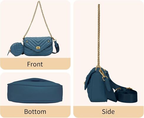 Quilted Crossbody Bags for Women Trendy Shoulder Bag Small Purse Handbag with Coin Purse in Saudi Arabia
