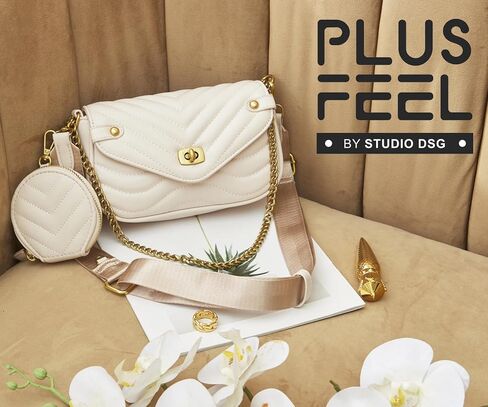 Quilted Crossbody Bags for Women Trendy Shoulder Bag Small Purse Handbag with Coin Purse in Saudi Arabia