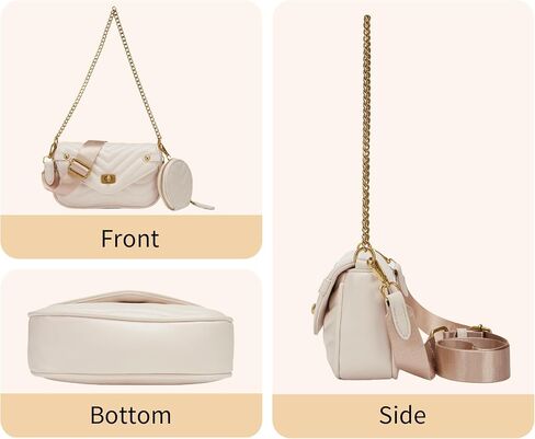 Quilted Crossbody Bags for Women Trendy Shoulder Bag Small Purse Handbag with Coin Purse in Saudi Arabia