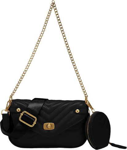 Quilted Crossbody Bags for Women Trendy Shoulder Bag Small Purse Handbag with Coin Purse in Saudi Arabia