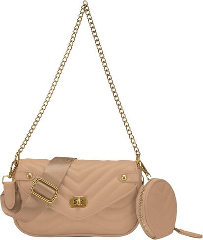 حقائب كروس مبطنة للنساء، حقيبة كتف عصرية، حقيبة يد صغيرة مع محفظة للعملات المعدنية in Kuwait