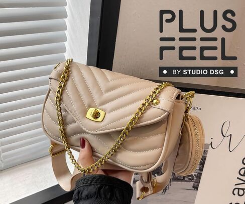 حقائب كروس مبطنة للنساء، حقيبة كتف عصرية، حقيبة يد صغيرة مع محفظة للعملات المعدنية in Kuwait