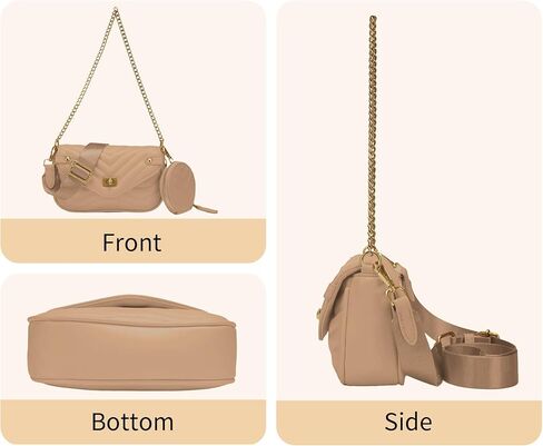 حقائب كروس مبطنة للنساء، حقيبة كتف عصرية، حقيبة يد صغيرة مع محفظة للعملات المعدنية in Kuwait