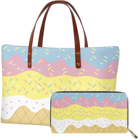 Women Satchel Handbags Shoulder Purses Totes Work Bags with Leather Wallet 2-Piece Set in Saudi Arabia