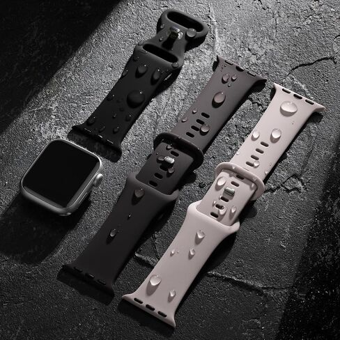 5 عبوات من أساور السيليكون الناعمة - متوافقة مع Apple Watch Ultra 2 وUltra Band 49 مم 45 مم 44 مم 42 مم 41 مم 40 مم 38 مم للرجال والنساء، حزام رياضي مسامي لسلسلة Ultra 2 iWatch 9 8 7 6 SE 5 4 3 2 in Saudi Arabia