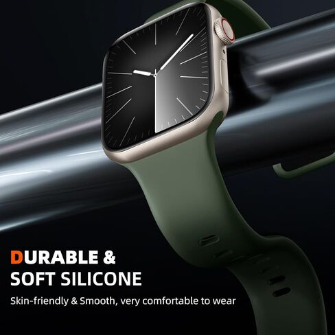 5 عبوات من أساور السيليكون الناعمة - متوافقة مع Apple Watch Ultra 2 وUltra Band 49 مم 45 مم 44 مم 42 مم 41 مم 40 مم 38 مم للرجال والنساء، حزام رياضي مسامي لسلسلة Ultra 2 iWatch 9 8 7 6 SE 5 4 3 2 in Saudi Arabia