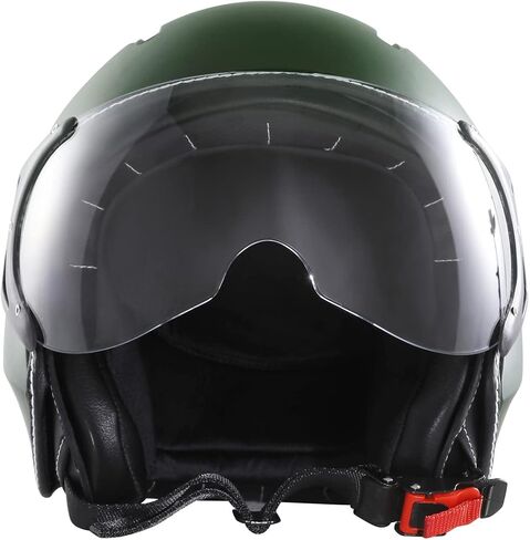 Harssidanzar Motorcycle Helmet Dual Visor Open Face Motorbike Scooter Moped Helmet Cruiser, DOT Approved, for Men and Women CU602AUS in Saudi Arabia