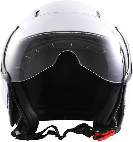 Harssidanzar Motorcycle Helmet Dual Visor Open Face Motorbike Scooter Moped Helmet Cruiser, DOT Approved, for Men and Women CU602AUS in Saudi Arabia