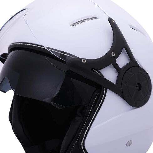 Harssidanzar Motorcycle Helmet Dual Visor Open Face Motorbike Scooter Moped Helmet Cruiser, DOT Approved, for Men and Women CU602AUS in Saudi Arabia