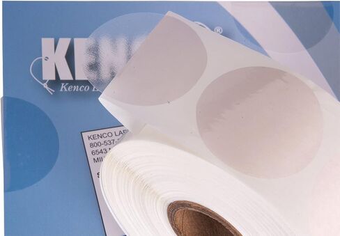 Clear Wafer Package Seals 1.5" Circle Tab Sticker Labels by Kenco (1 Pack (1,000) in Saudi Arabia