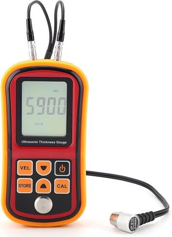 Digital Ultrasonic Thickness Gauge GM100 Large LCD Display Sound Speed Meter Auto Calibration 5MHz 1.2-225mm(Steel) for Metal Steel Plate Plastic Ceramic (Without Battery) in Saudi Arabia