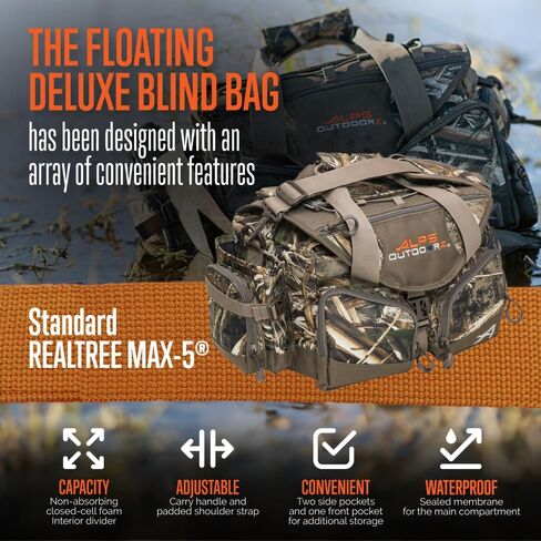 ALPS OutdoorZ Deluxe Floating Blind Bag - Waterproof Hunting Duffel Bag, with Removable Dividers, Thermos Sleeve & Padded Shoulder Strap in Kuwait