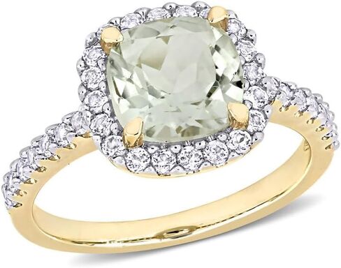 Womens Cushion Cut Gemstone Halo Statement Ring in White, Rose Or Yellow Flash Plated 925 Sterling Silver in Kuwait
