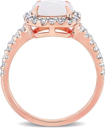 Womens Cushion Cut Gemstone Halo Statement Ring in White, Rose Or Yellow Flash Plated 925 Sterling Silver in Kuwait