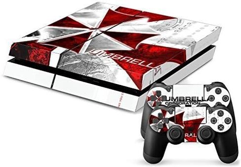 ملصقات لاصقة أصلية حصرية تحمل شعار Resident Evil Umbrella Corporation لوحدة تحكم Sony Playstation 4 PS4 + قطعتين من الملصقات لوحدة تحكم PS4... in Saudi Arabia