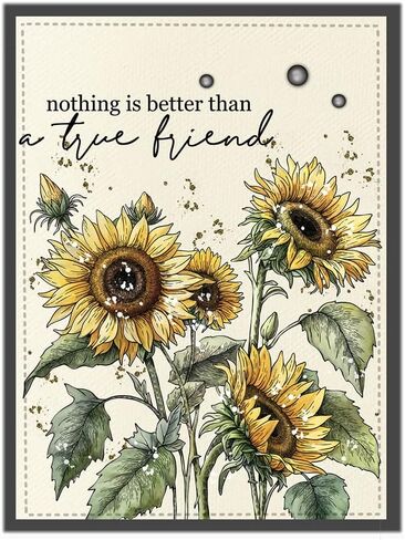 Spring Series Blooming Sunflowers Sunshine Clear Stamps and Dies Set for Card Making DIY Scrapbooking Clear Stamps Metal Cutting Dies for Paper Albums Crafts Decor in Saudi Arabia
