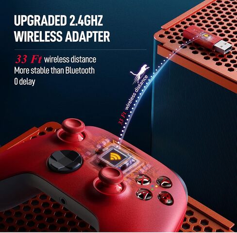 Controller for Xbox One, Xbox Series X/S, Xbox One X/S, PC, Game Controller with 2.4GHZ Wireless Adapter 3.5mm Headphone Jack in Saudi Arabia